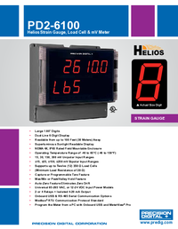 Thumbnail of document Data Sheet - PD2-6100 Helios Strain Gauge, Load Cell & mV Meterv